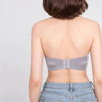 Women's Strapless Push-Up Bra with Silicone Grip