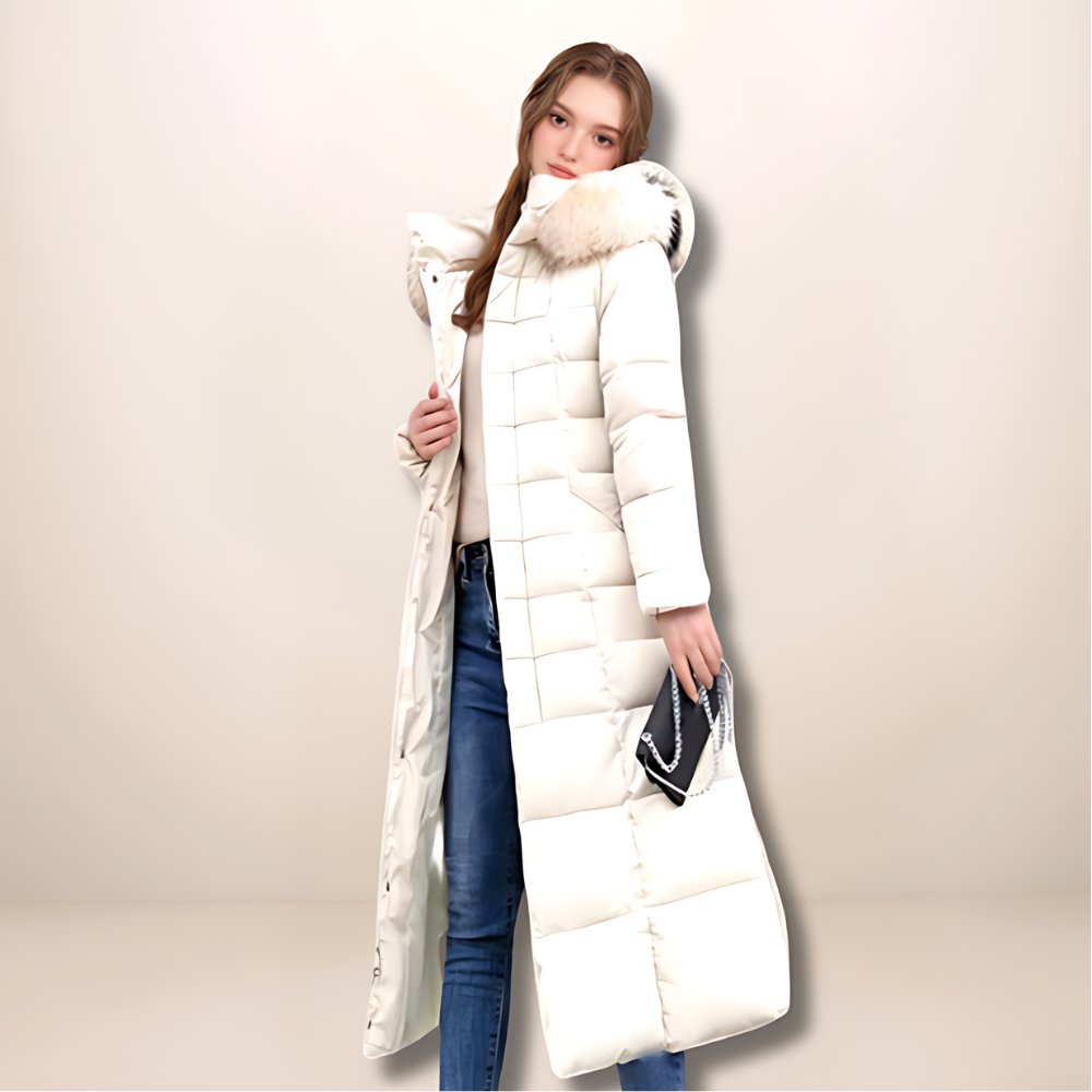 Women's Faux-Fur Hooded Long Puffer Coat