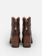 Square-Heel Ankle Boots with Zip – Vegan Leather