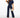 Navy Belted Wide Leg Jumpsuit – Women's Elegant Short Sleeve Jumpsuit