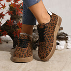 Women's Printed Low-Top Trainers with Lace-Up Fastening