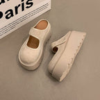 Women's Chunky Platform Mary Jane Clogs – Closed Toe Slip-On Shoes