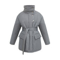 Quilted Jacket with Adjustable Waist Belt – Chic Fit