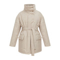 Quilted Jacket with Adjustable Waist Belt – Chic Fit