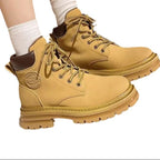 Women's Lace-Up Ankle Boots with Padded Collars