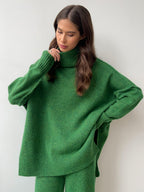 Knitted Roll Neck Lounge Set – Jumper and Trousers
