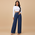 High Rise Wide Leg Jeans – Modern Full Length Denim