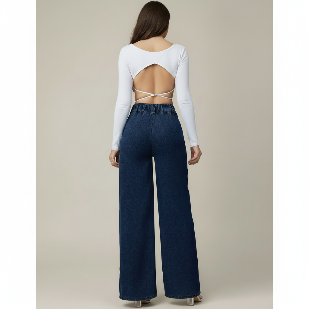 High Rise Wide Leg Jeans – Modern Full Length Denim