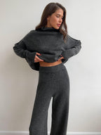 Knitted Roll Neck Lounge Set – Jumper and Trousers