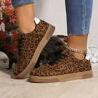Women's Printed Low-Top Trainers with Lace-Up Fastening