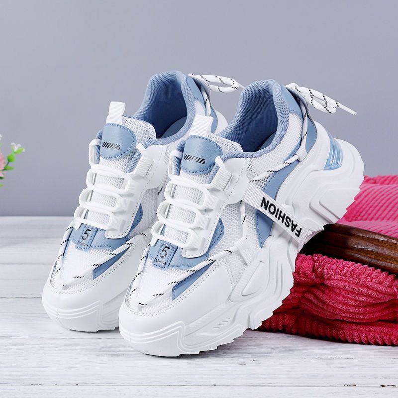 Women's Chunky Mesh Trainers with Cord Detailing