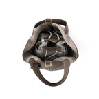 Structured Basket Handbag with Twist Lock – Faux Leather Bucket Bag