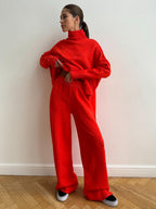 Knitted Roll Neck Lounge Set – Jumper and Trousers