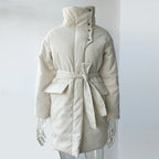 Quilted Jacket with Adjustable Waist Belt – Chic Fit