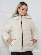 Padded Winter Coat with Faux Fur Hood – Sizes to 6XL