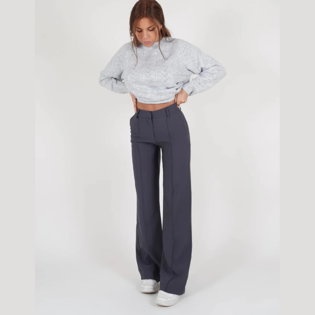 High Waist Wide Leg Trousers – Elegant Tailored Trousers
