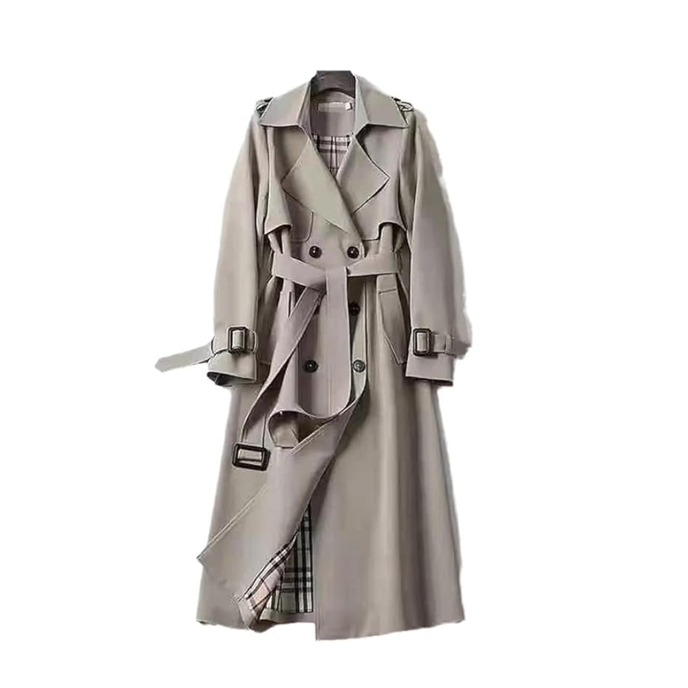 Long Trench Coat with Double Button Closure – 7 Colours