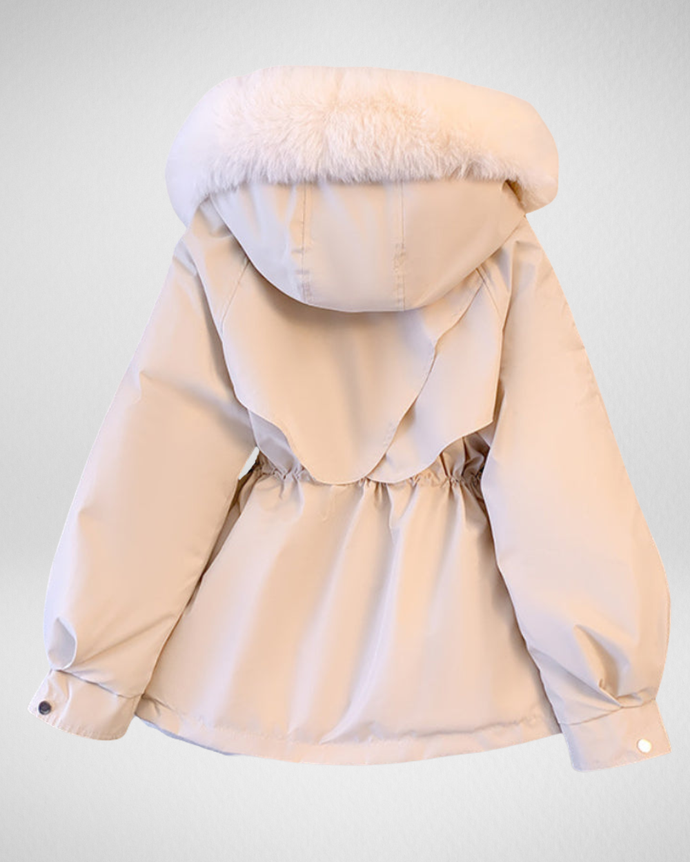 Women's Warm Padded Winter Parka Jacket with Detachable faux fur-Trimmed