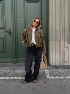 Oversized Bomber Jacket with Stand Collar in 7 Colours