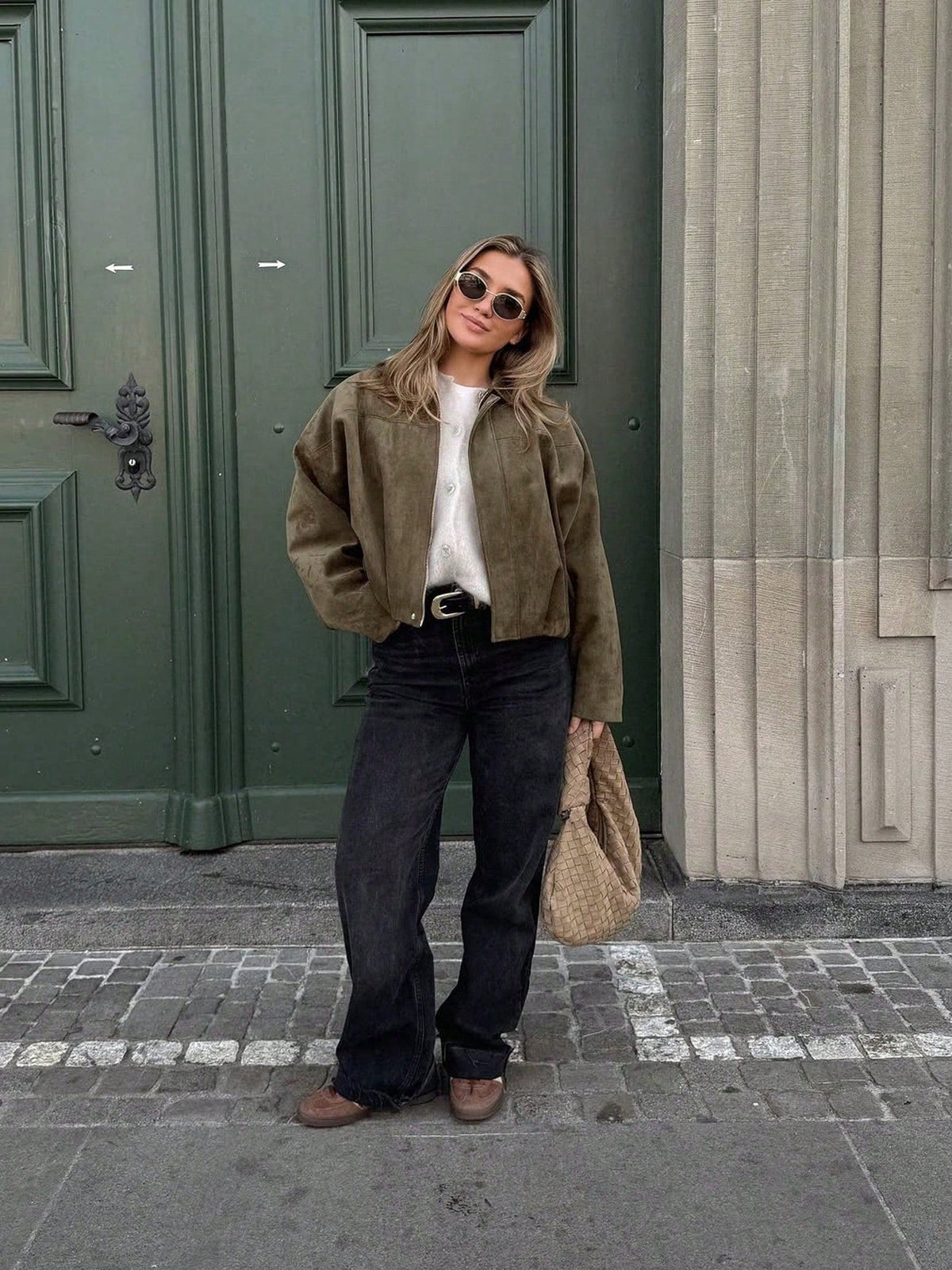 Oversized Bomber Jacket with Stand Collar in 7 Colours