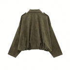 Oversized Bomber Jacket with Stand Collar in 7 Colours