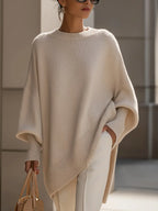Oversized Wool Blend Jumper – Relaxed Round Neck Knit in 7 Colours