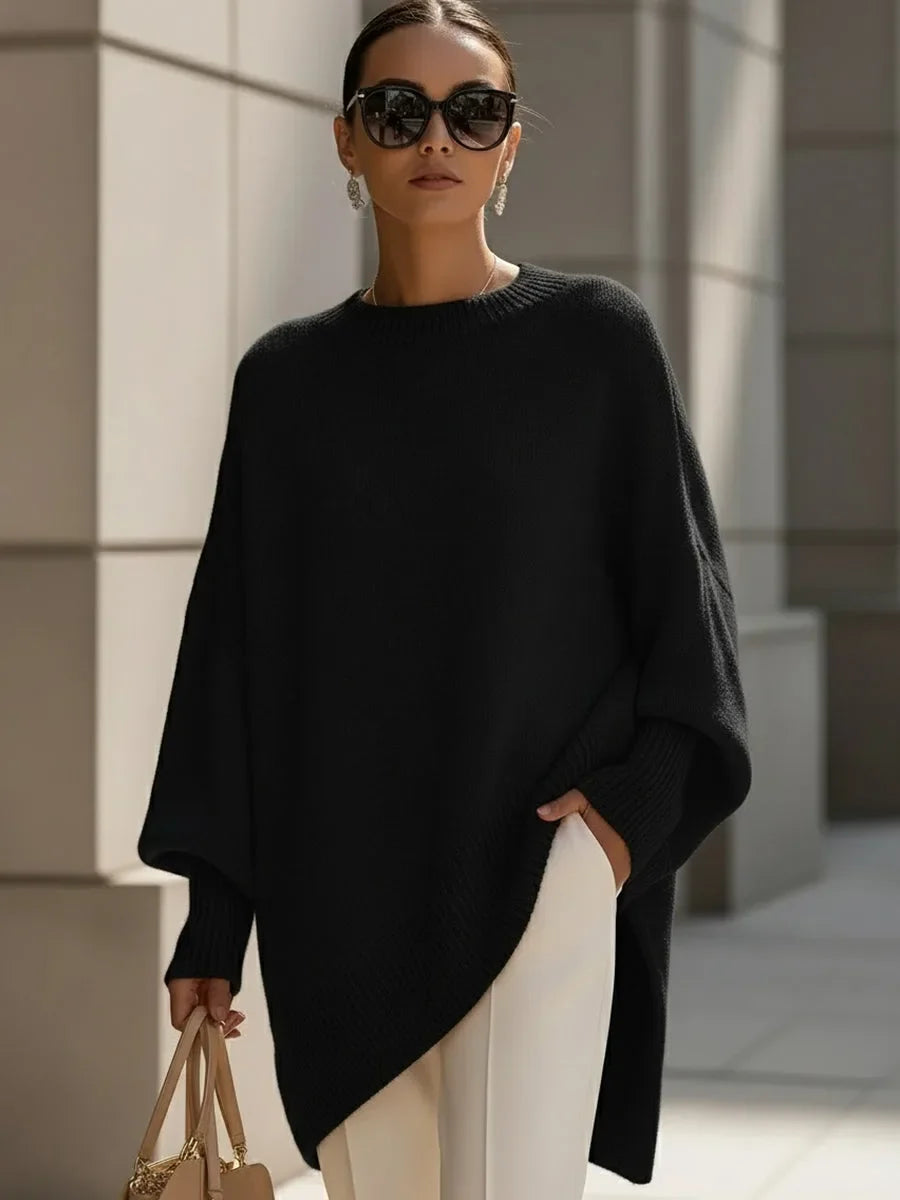 Oversized Wool Blend Jumper – Relaxed Round Neck Knit in 7 Colours