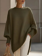 Oversized Wool Blend Jumper – Relaxed Round Neck Knit in 7 Colours