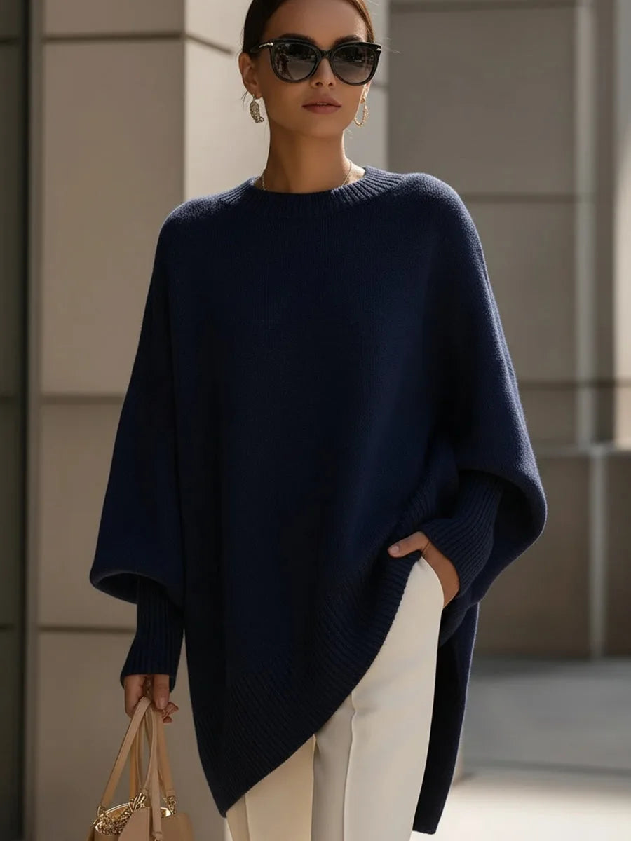 Oversized Wool Blend Jumper – Relaxed Round Neck Knit in 7 Colours