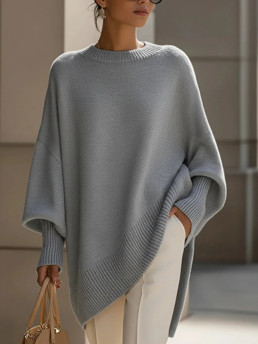 Oversized Wool Blend Jumper – Relaxed Round Neck Knit in 7 Colours