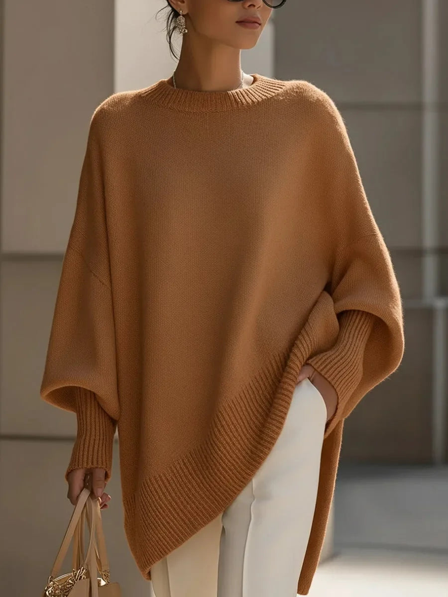 Oversized Wool Blend Jumper – Relaxed Round Neck Knit in 7 Colours