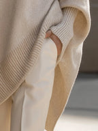 Oversized Wool Blend Jumper – Relaxed Round Neck Knit in 7 Colours