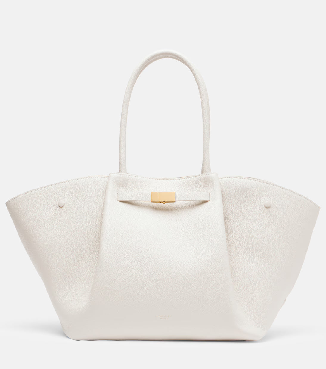 Luxury Tote Bag with Gold Clasp – Timeless Structured Handbag
