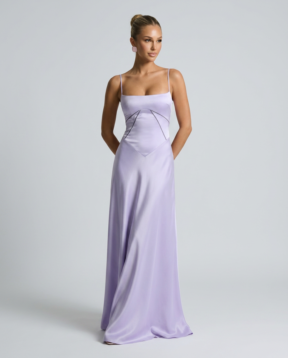 Maxi Dress with Lace-Up Back
