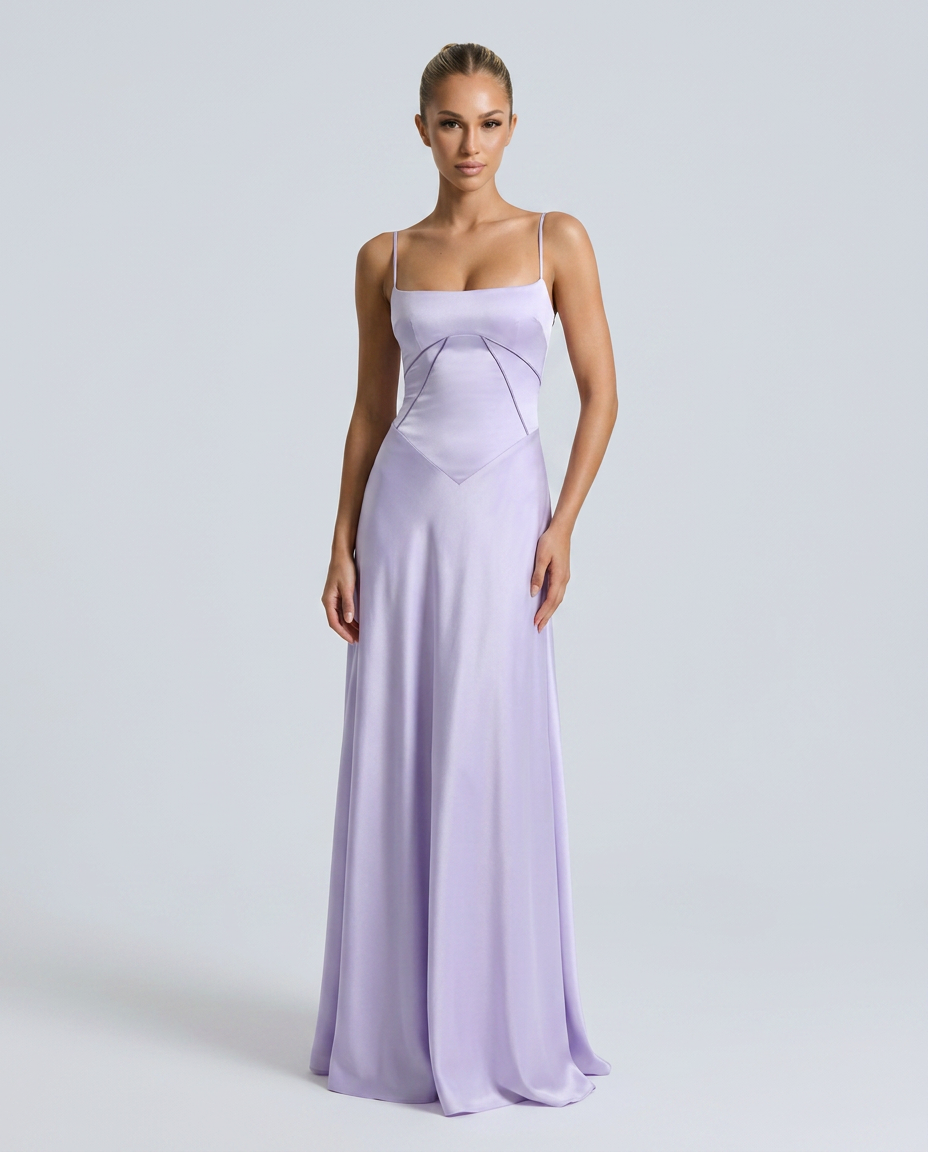 Maxi Dress with Lace-Up Back