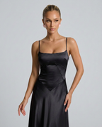 Maxi Dress with Lace-Up Back