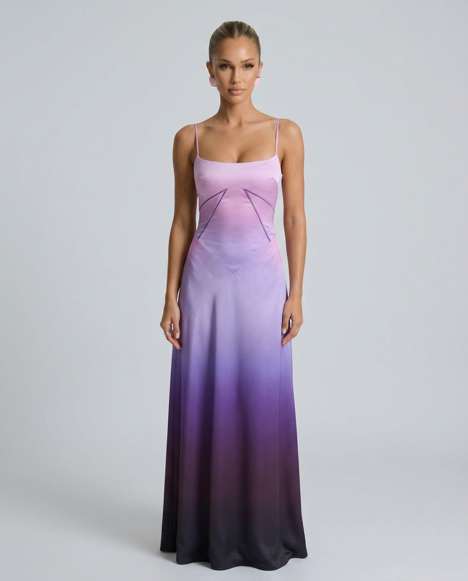 Maxi Dress with Lace-Up Back