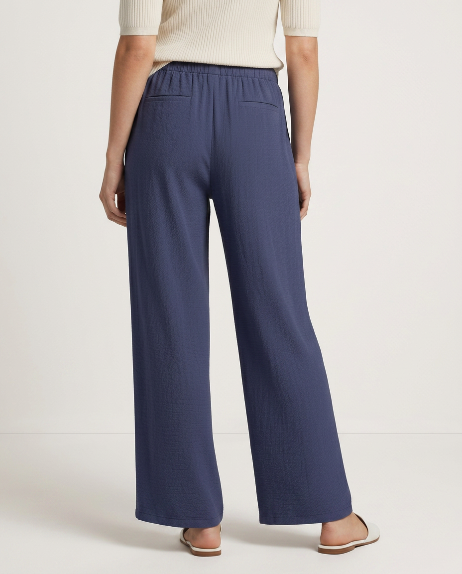 Wide-Leg Trousers with Drawstring Waist