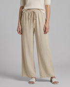 Wide-Leg Trousers with Drawstring Waist