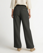 Wide-Leg Trousers with Elastic Waist