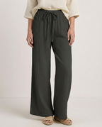 Wide-Leg Trousers with Elastic Waist