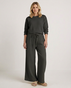 Wide-Leg Trousers with Elastic Waist
