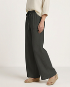 Wide-Leg Trousers with Elastic Waist