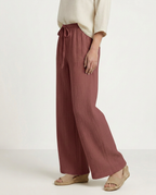 Wide-Leg Trousers with Elastic Waist
