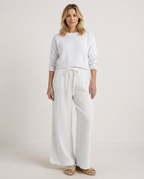 Wide-Leg Trousers with Elastic Waist