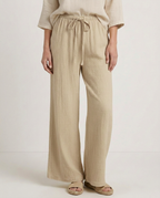 Wide-Leg Trousers with Elastic Waist