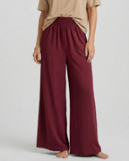 Wide-Leg Trousers with Elastic Waist