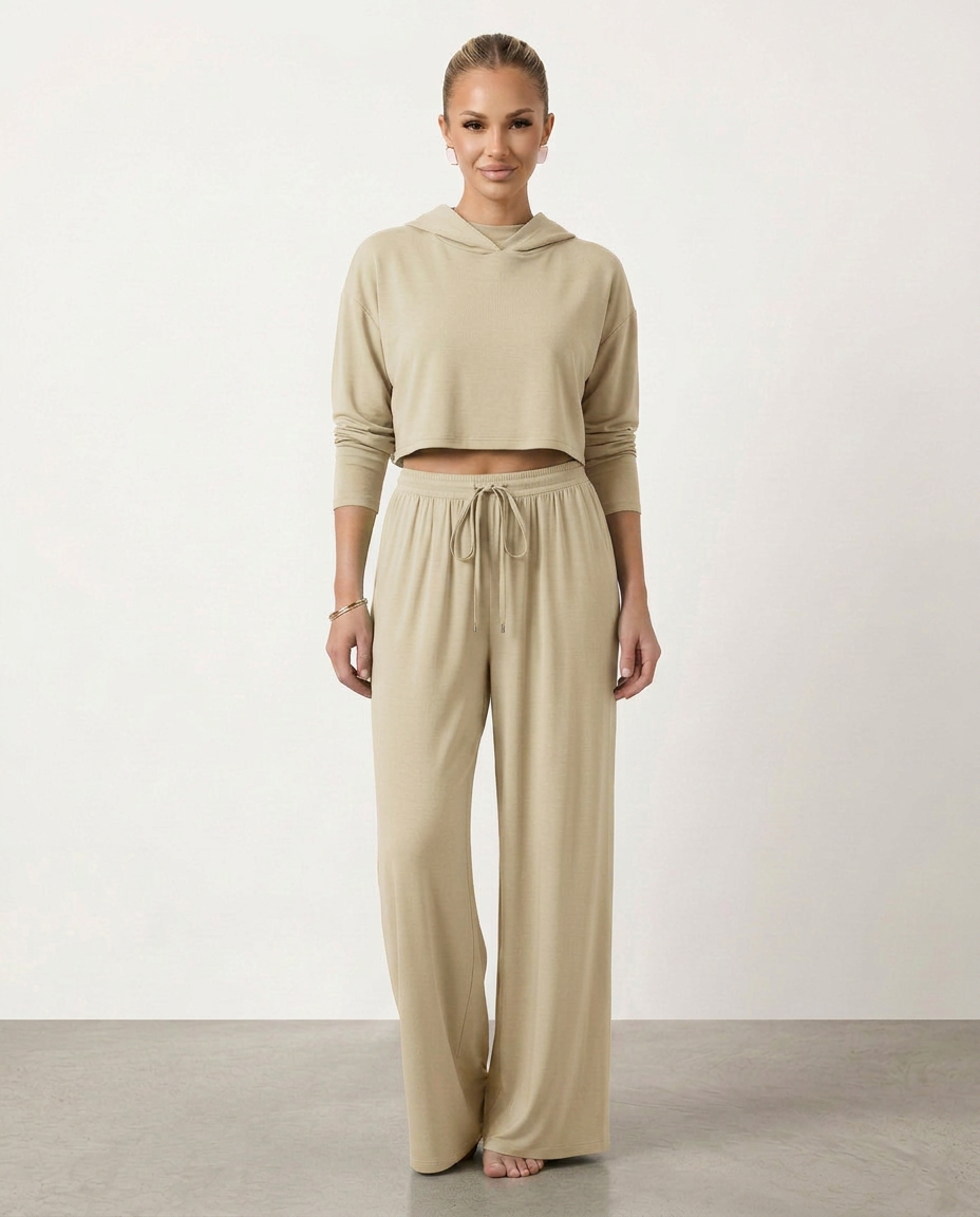 High-Waist Wide-Leg Trousers