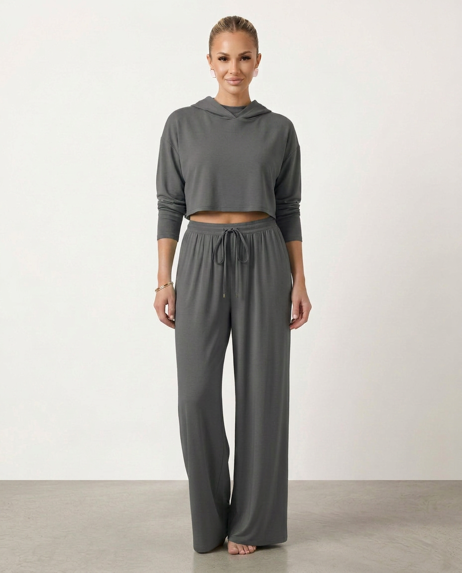 High-Waist Wide-Leg Trousers