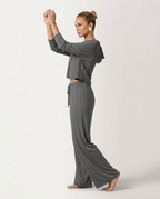 High-Waist Wide-Leg Trousers
